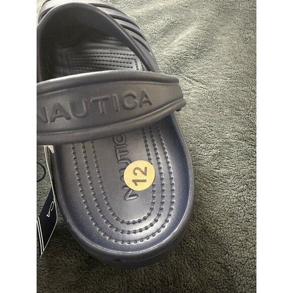 Nautica River Edge Blue Navy Rubber Clogs Loafers Men's Size 12 KM3391 - Picture 13 of 14